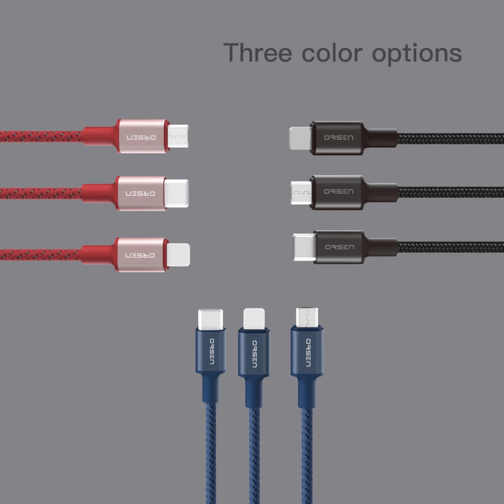 สายชาร์จ ORSEN BY ELOOP S9M USB-A TO MICROUSB 2.1A สายชาร์จเร็วยาว 1 เมตร DATA CABLE_2