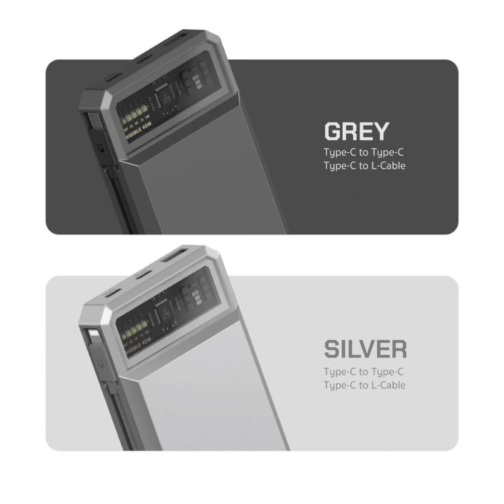 แบตสำรอง ORSEN BY ELOOP E59C สีเงิน 20000MAH 45W รองรับ QC3.0 PD PPS UFCS_3