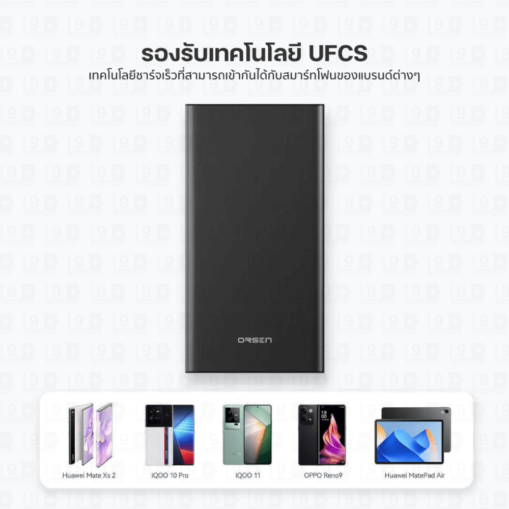 แบตสำรอง ORSEN BY ELOOP E29ULTRA สีดำ 30000MAH PD 45W | QC 3.0