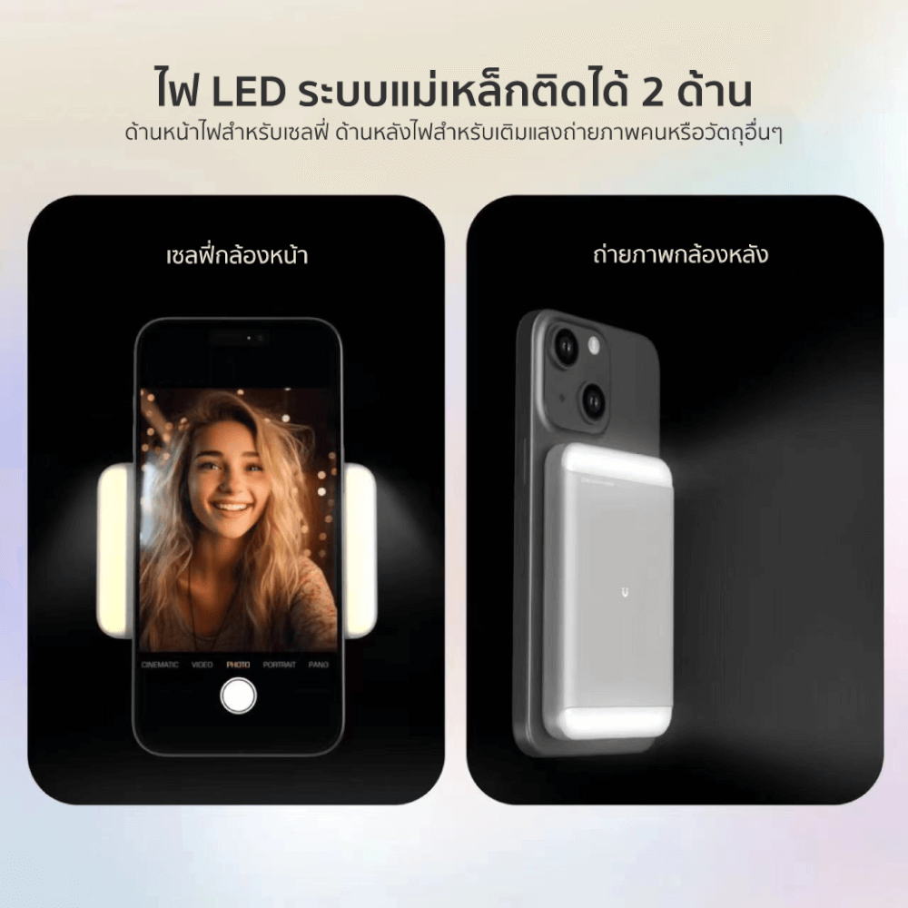 แบตสำรอง ORSEN BY ELOOP EW71 สีแดง 8000MAH ชาร์จไร้สาย PD 20W มีไฟ LED FILL LIGHT ไฟเซลฟี่ TYPE C แบตสำรอง แบบแม่เหล็ก MAGLIGHT POWERBANK MAGNETIC WIRELESS CHARGE พาวเวอร์แบงค์ FOR PHONE 12/13/14/15/16 และ ANDROID รุ่นที่รองรัจ