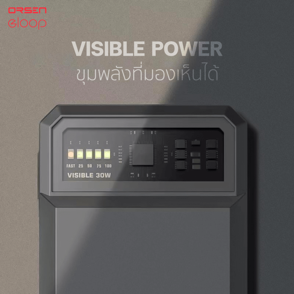 แบตสำรอง ORSEN BY ELOOP E59L สีเทา 20000MAH 45W รองรับ QC3.0 PD PPS UFCS_9