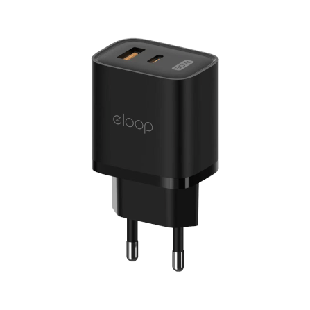 หัวชาร์จ ELOOP C31T สีดำ ชาร์จเร็ว 30W PD QC 3.0_0