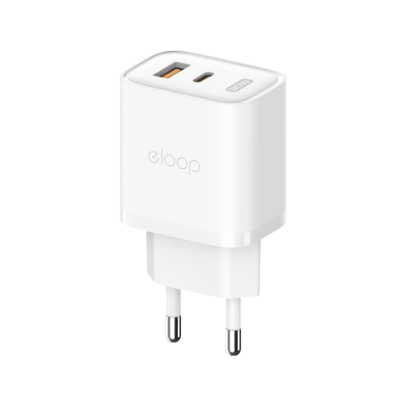 หัวชาร์จ ELOOP C31T สีขาว ชาร์จเร็ว 30W PD QC 3.0_0