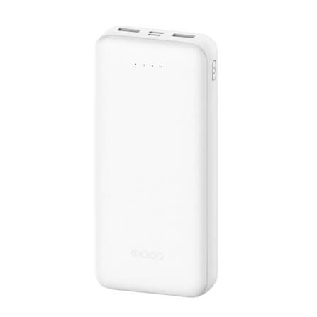 แบตสำรอง ORSEN BY ELOOP E34 สีขาว 20000MAH POWERBANK 2.4A 12W_0