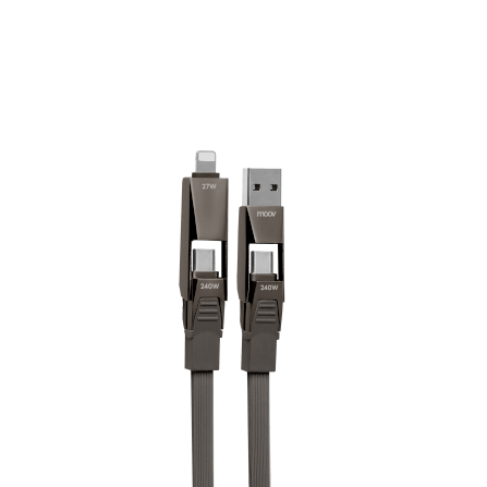 สายชาร์จ MOOV CB14 สีน้ำตาล สายชาร์จเร็ว PD FAST CHARGE 240W 4 IN 1