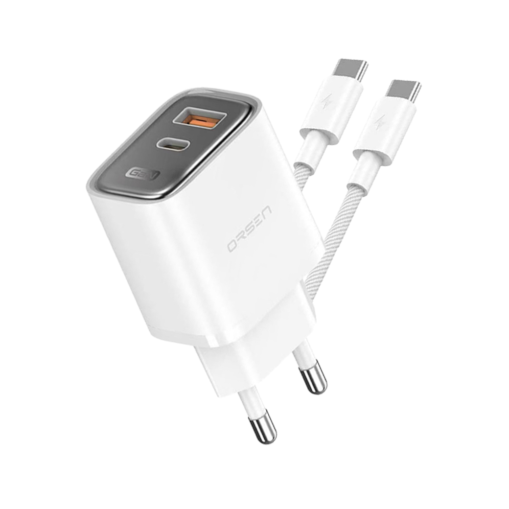 หัวชาร์จ ELOOP C31TC สีขาว หัวชาร์จเร็ว และ สายชาร์จเร็ว PD 45W สำหรับ สมาร์ทโฟน ทุกรุ่น ANDROID PHONE_0