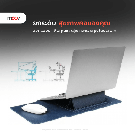 กระเป๋า MOOV BL01 สีน้ำเงิน 13.3 นิ้ว 3 IN 1 สำหรับ MACBOOK AIR M2 M3 M4 PRO M5 M1_1