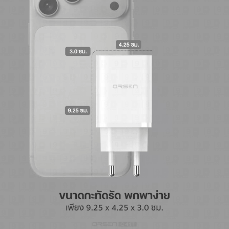 หัวชาร์จ ELOOP C41T สีขาว หัวชาร์จเร็ว และ สายชาร์จเร็ว PD 45W สำหรับ สมาร์ทโฟน ทุกรุ่น ANDROID PHONE_5