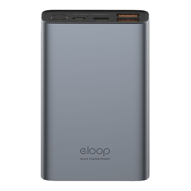 แบตสำรอง ORSEN BY ELOOP E36 สีเทา 12000MAH ชาร์จเร็ว 18W_0