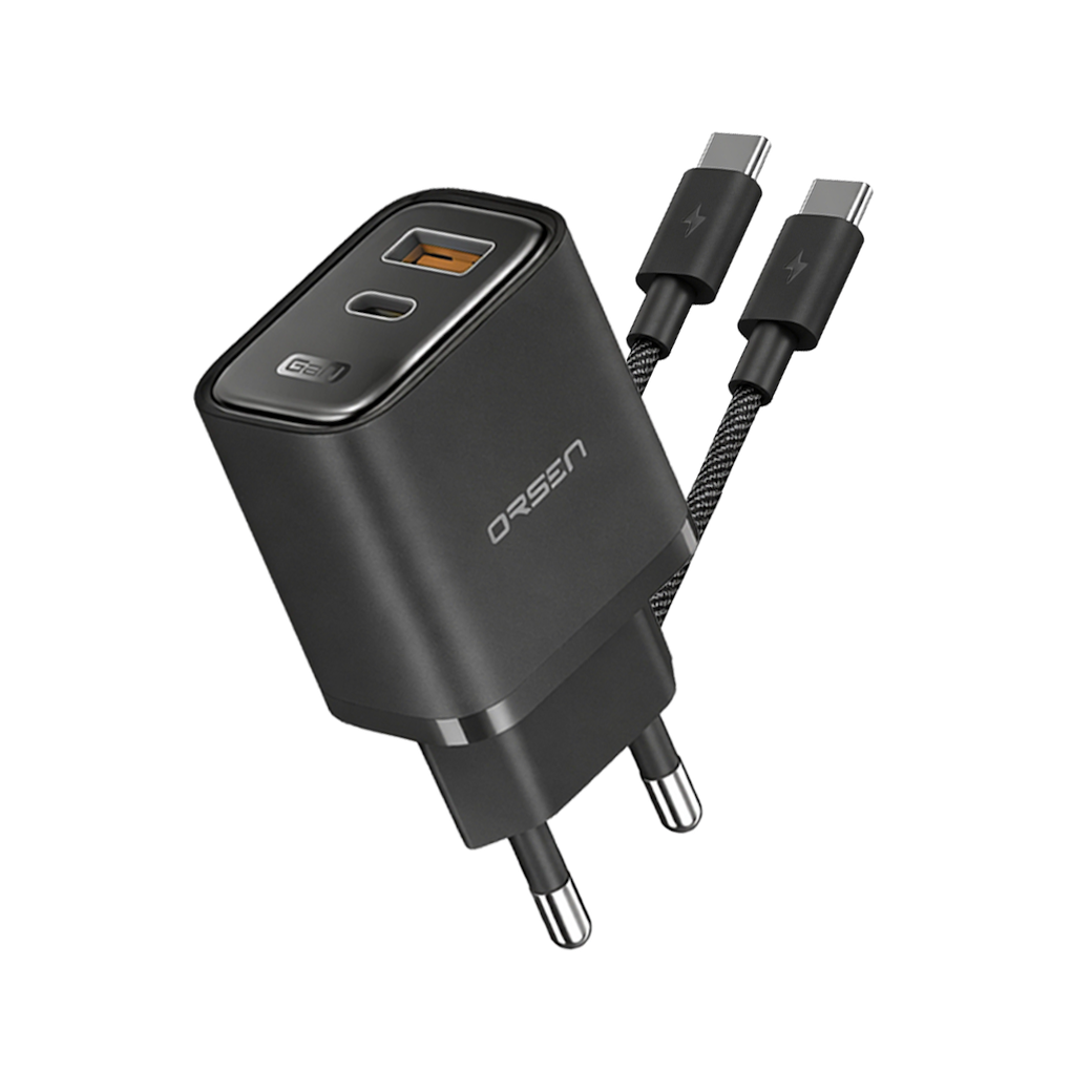 หัวชาร์จ ELOOP C31TC สีดำ หัวชาร์จเร็ว และ สายชาร์จเร็ว PD 45W สำหรับ สมาร์ทโฟน ทุกรุ่น ANDROID PHONE