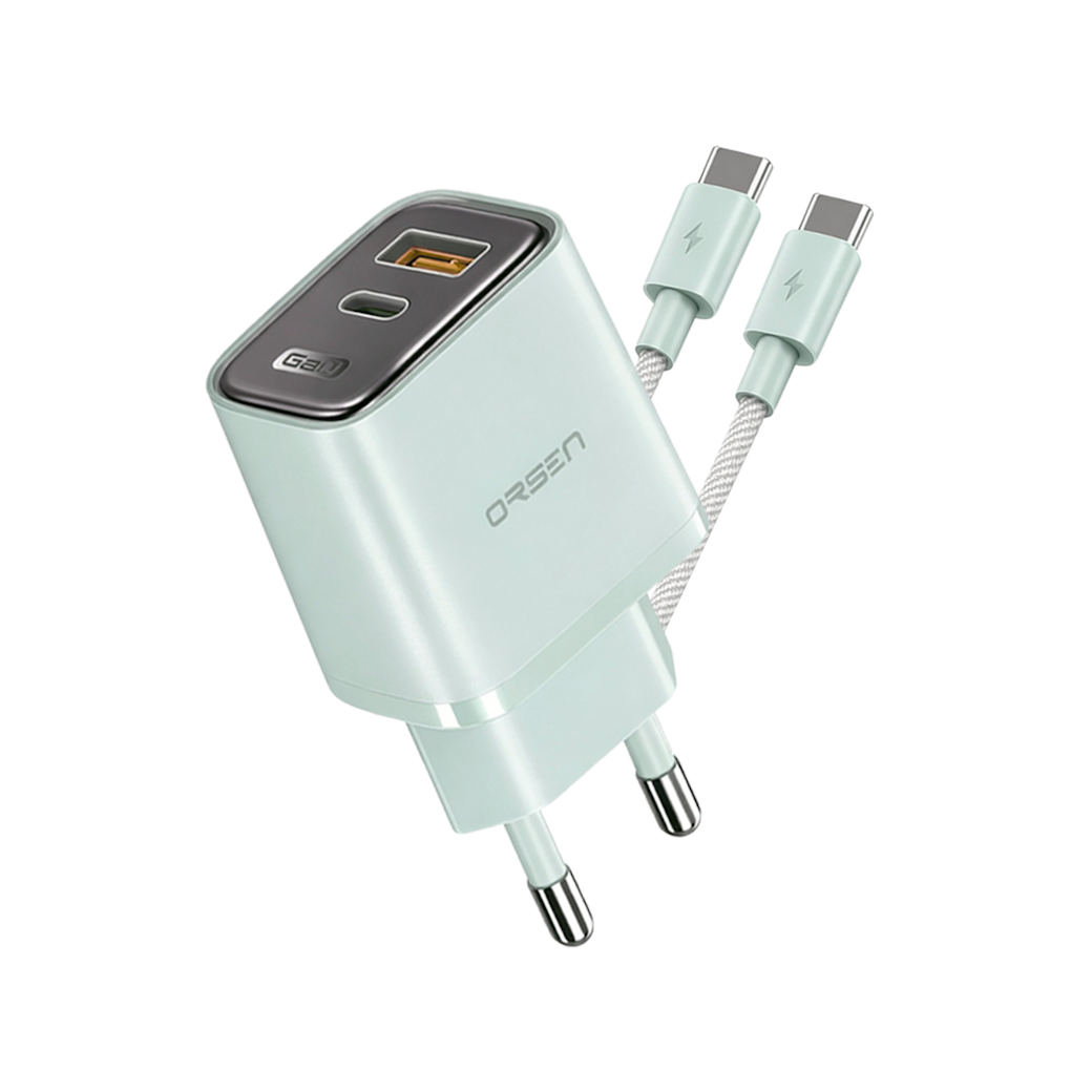 หัวชาร์จ ELOOP C31TC สีเขียว หัวชาร์จเร็ว และ สายชาร์จเร็ว PD 45W สำหรับ สมาร์ทโฟน ทุกรุ่น ANDROID PHONE