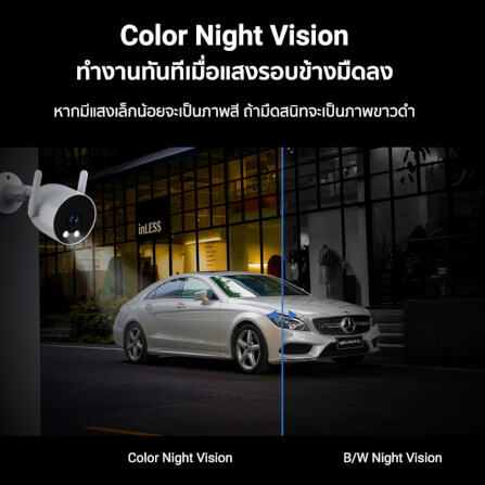 กล้องวงจรปิดภายนอก IMILAB EC3 LITE กล้องวงจรปิด AI ไล่โจร คมชัด 2K กันน้ำ กันฝุ่น IP66 ควบคุมผ่านแอป XIAOMI HOME -2Y_3
