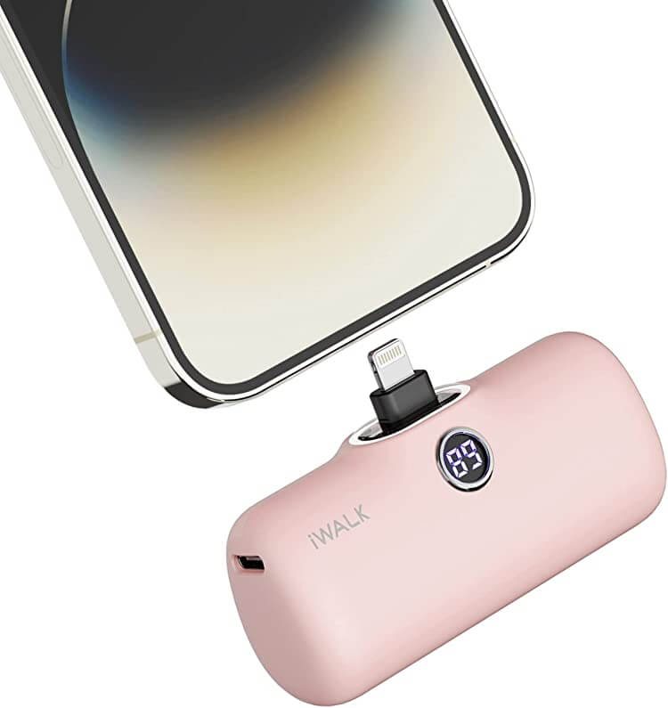 แบตเตอร์รี่สำรอง IWALK LINKPOD PRO 4800 MAH หัวชาร์จไร้สายหัว หัวชาร์จ LIGHTNING สี PINK_10
