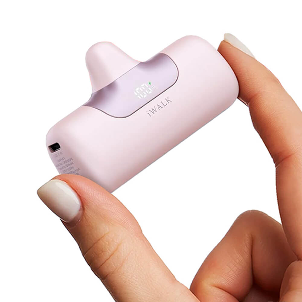 แบตเตอร์รี่สำรอง IWALK LINKPOD5 5500 MAH หัวชาร์จไร้สายหัว TypeC สี Pink ชาร์จเร็วสูงสุด 22.5W _2