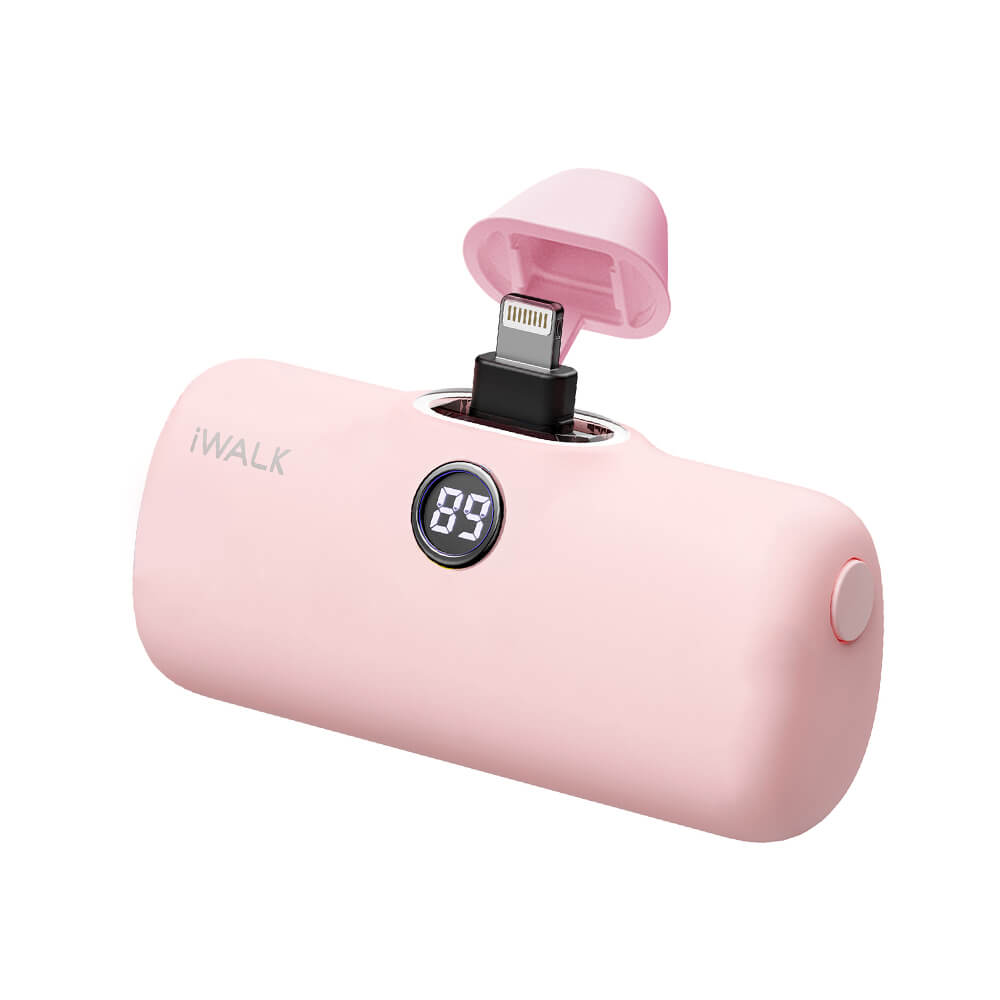 แบตเตอร์รี่สำรอง IWALK LINKPOD PRO 4800 MAH หัวชาร์จไร้สายหัว หัวชาร์จ LIGHTNING สี PINK