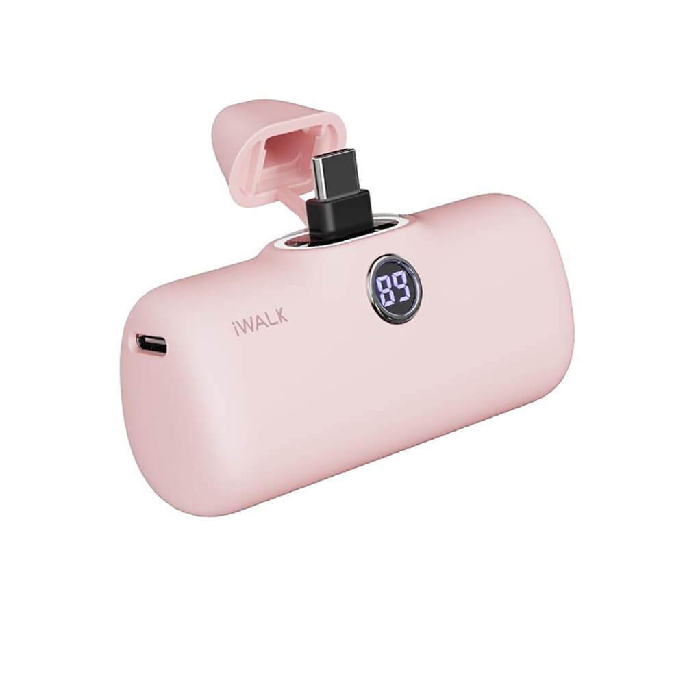 แบตเตอร์รี่สำรอง IWALK LINKPOD PRO 4800 MAH หัวชาร์จไร้สาย หัว TYPEC สี PINK