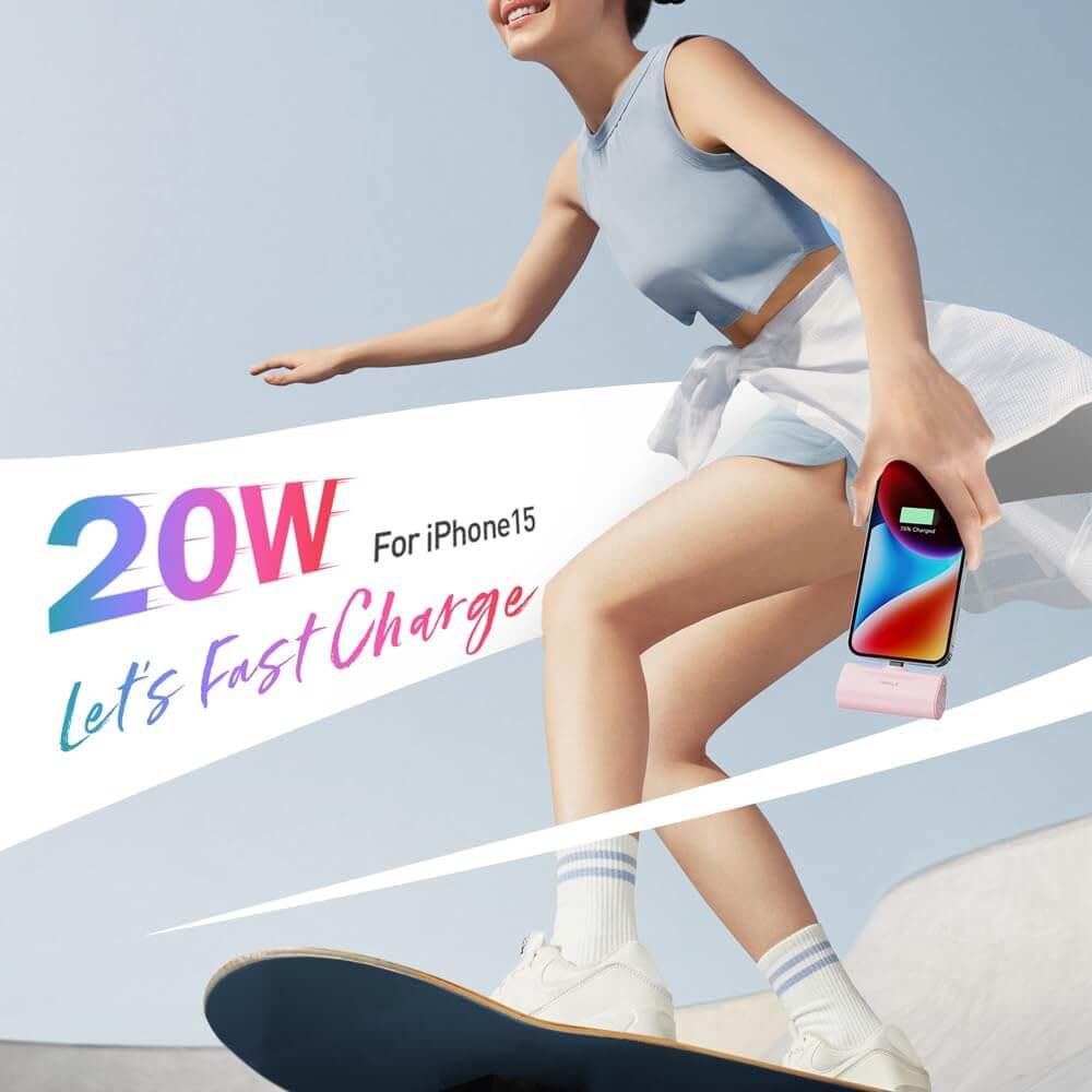แบตเตอร์รี่สำรอง iWALK LinkPod4 ความจุ 4500mAh หัวชาร์จTypeC สี Black รองรับการชาร์จเร็ว 20W