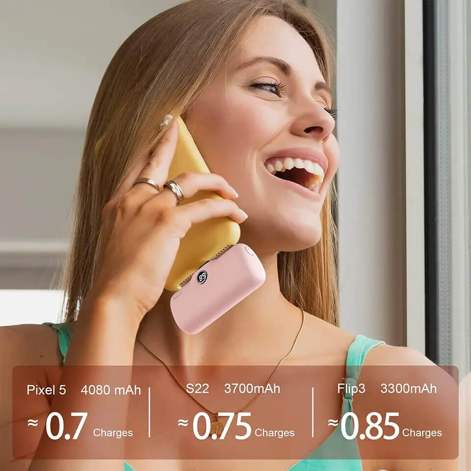 แบตเตอร์รี่สำรอง IWALK LINKPOD PRO 4800 MAH หัวชาร์จไร้สาย หัว TYPEC สี PINK