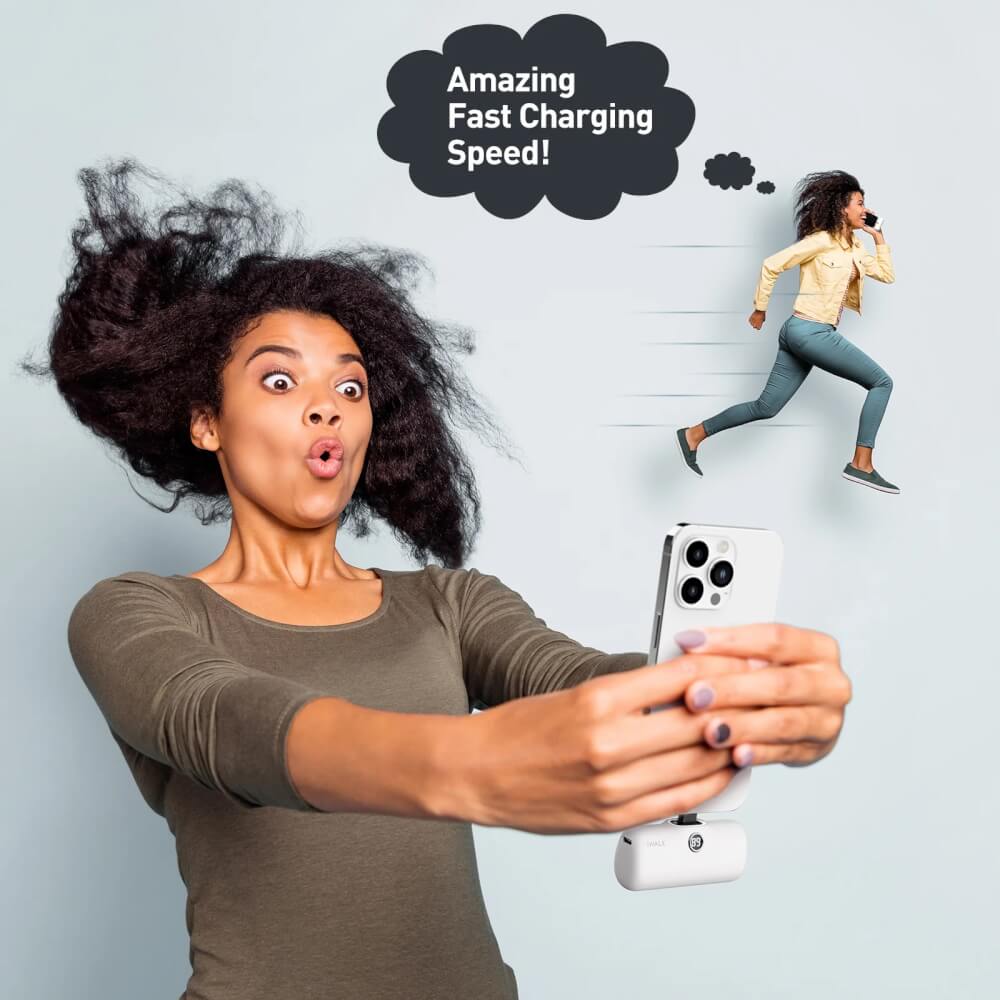 แบตเตอร์รี่สำรอง IWALK LINKPOD PRO 4800 MAH หัวชาร์จไร้สายหัว หัวชาร์จ TYPE C สี WHITE