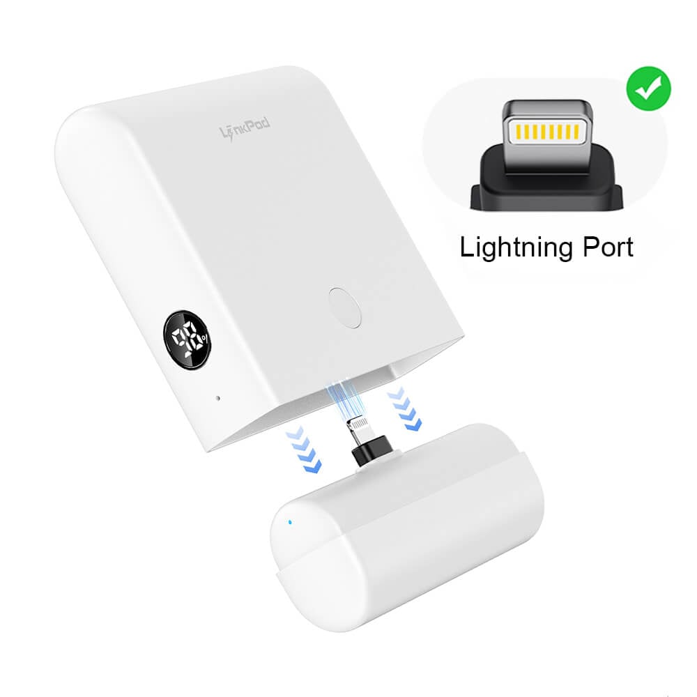 แบตเตอรี่สำรอง IWALK LINKPOD PLUS 13500MAH ชาร์จเร็ว 20W FASTCHARGE : WHITE : LIGHTNING_12