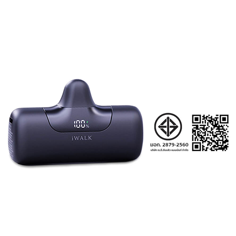 แบตเตอร์รี่สำรอง IWALK LINKPOD5 5500 MAH หัวชาร์จไร้สายหัวTypeC สี Black  ชาร์จเร็วสูงสุด 22.5W _8
