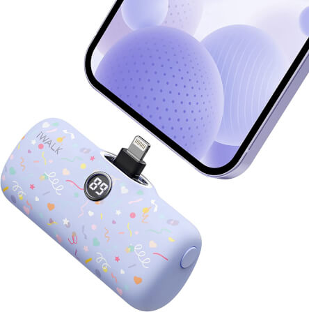 แบตเตอร์รี่สำรอง IWALK LINKPOD PRO 4800 MAH หัวชาร์จไร้สายหัว หัวชาร์จ LIGHTNING สี PURPLE CANDY_0
