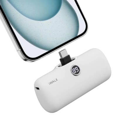 แบตเตอร์รี่สำรอง IWALK LINKPOD PRO 4800 MAH หัวชาร์จไร้สายหัว หัวชาร์จ TYPE C สี WHITE_0