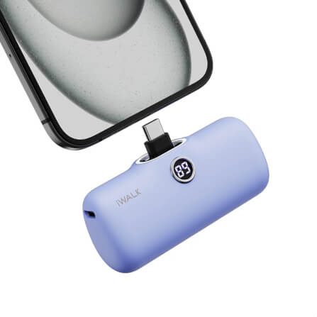แบตเตอร์รี่สำรอง IWALK LINKPOD PRO 4800 MAH หัวชาร์จไร้สาย หัว TYPE C สี PURPLE_0