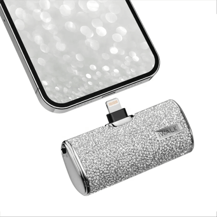 แบตเตอร์รี่สำรอง IWALK SECRET4500 MAH หัวชาร์จไร้สายหัว หัวชาร์จ LIGHTNING สี SILVER DIAMOND_2