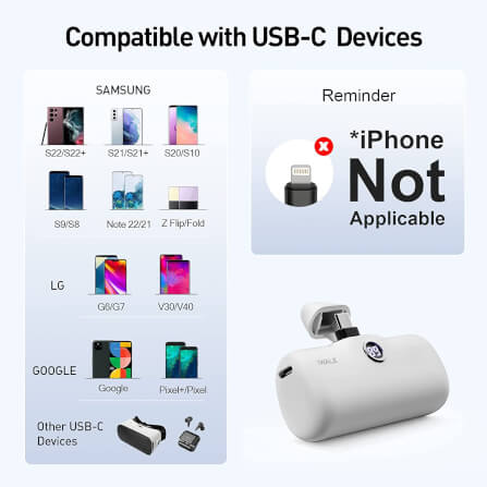 แบตเตอร์รี่สำรอง IWALK LINKPOD PRO 4800 MAH หัวชาร์จไร้สายหัว หัวชาร์จ TYPE C สี WHITE_3