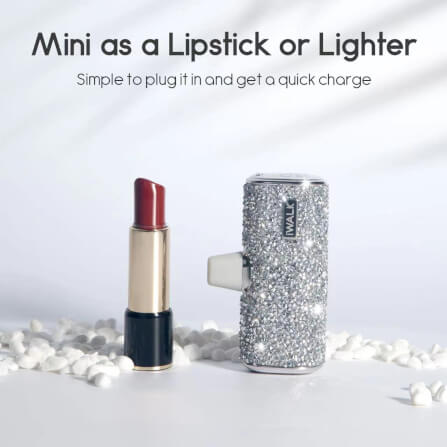 แบตเตอร์รี่สำรอง IWALK SECRET4500 MAH หัวชาร์จไร้สายหัว หัวชาร์จ LIGHTNING สี SILVER DIAMOND_4