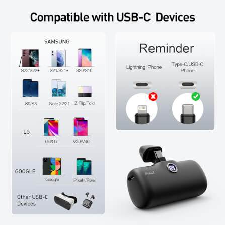 แบตเตอร์รี่สำรอง IWALK LINKPOD PRO 4800 MAH หัวชาร์จไร้สาย หัว TYPEC สี BLACK_5