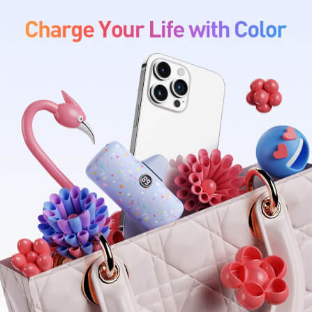 แบตเตอร์รี่สำรอง IWALK LINKPOD PRO 4800 MAH หัวชาร์จไร้สายหัว หัวชาร์จ LIGHTNING สี PURPLE CANDY_6