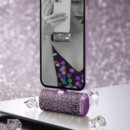 แบตเตอร์รี่สำรอง IWALK SECRET4500 MAH หัวชาร์จไร้สายหัว หัวชาร์จ LIGHTNING สี PURPLE DIAMOND_10