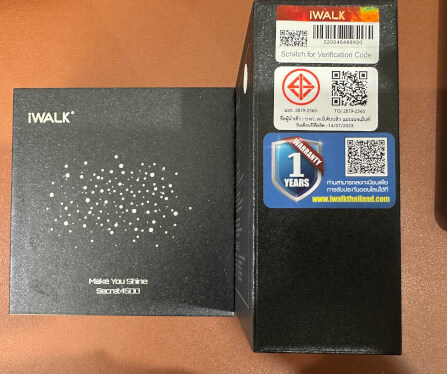 แบตเตอร์รี่สำรอง IWALK SECRET4500 MAH หัวชาร์จไร้สายหัว หัวชาร์จ LIGHTNING สี PURPLE DIAMOND_8