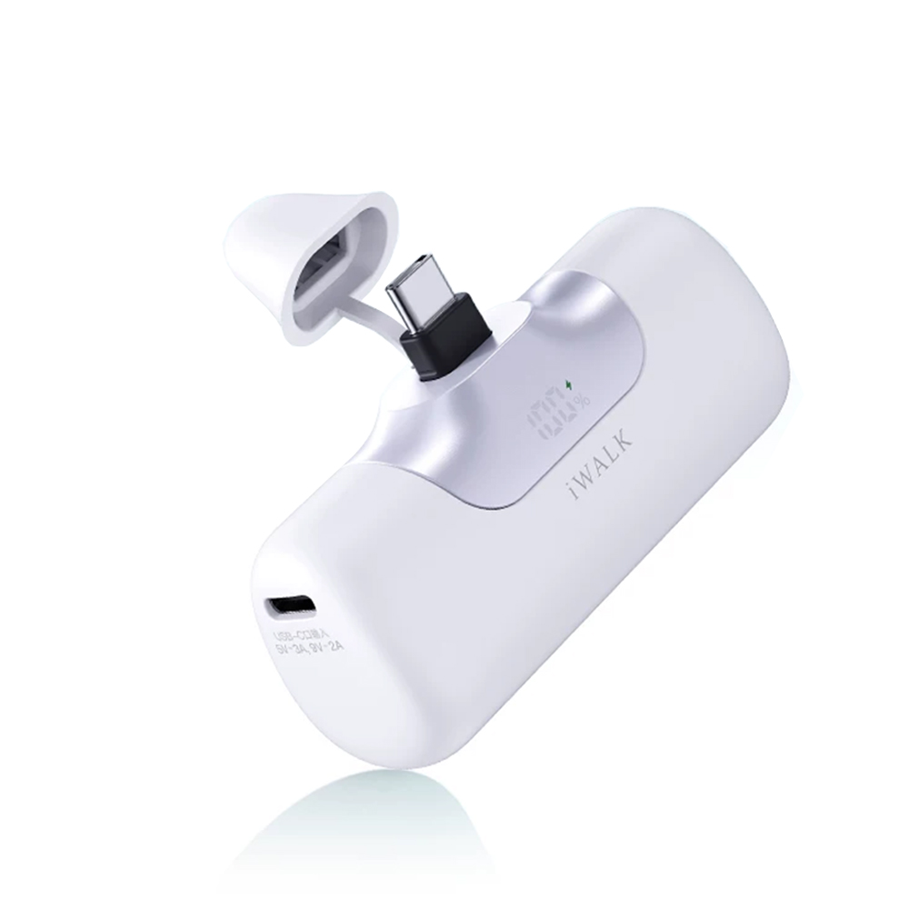 แบตเตอร์รี่สำรอง IWALK LINKPOD5 5500 MAH หัวชาร์จไร้สายหัวTypeC สี White ชาร์จเร็วสูงสุด 22.5W _10