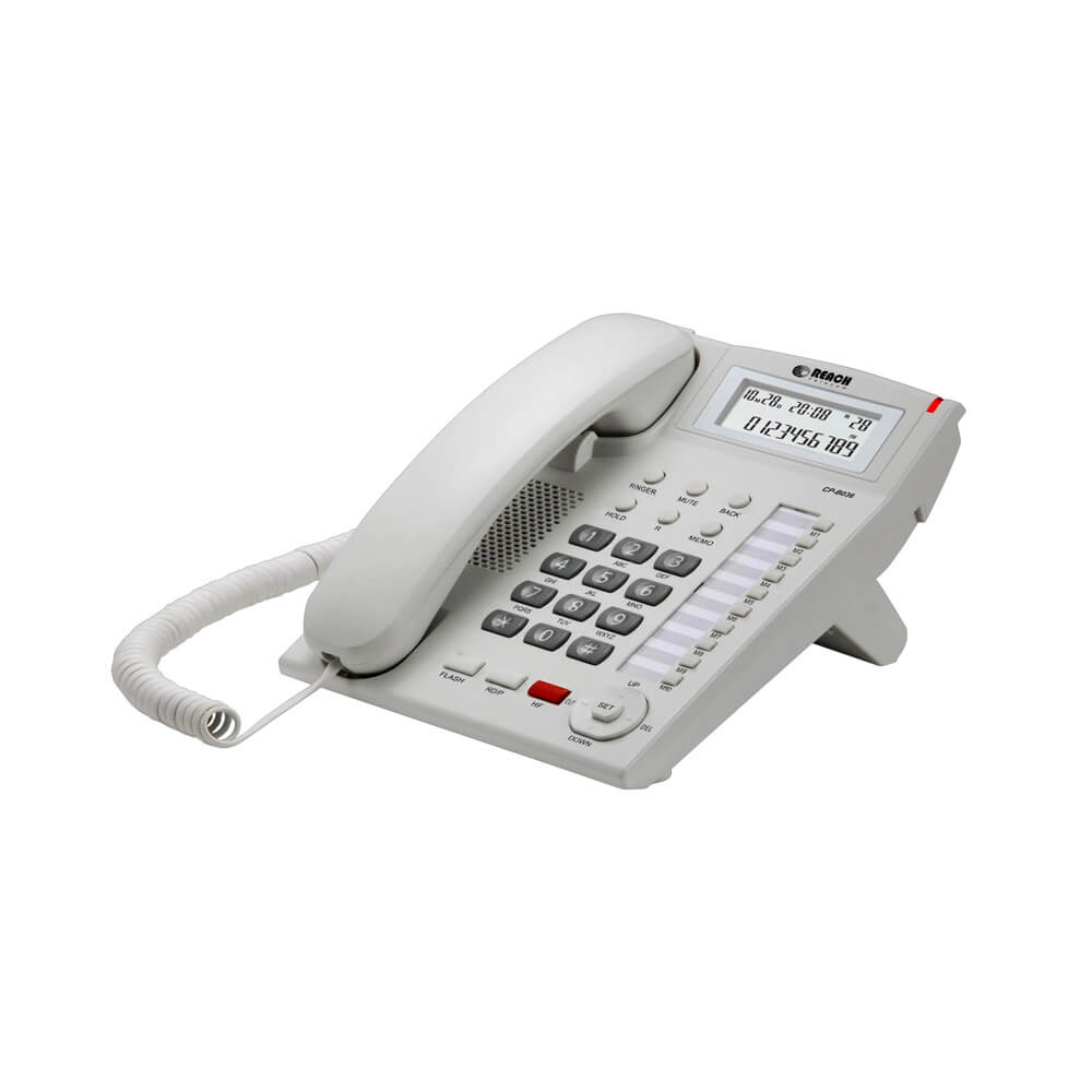 โทรศัพท์บ้านโชว์เบอร์โทรเข้า REACH รุ่น CP-B036 LIGHT GREY