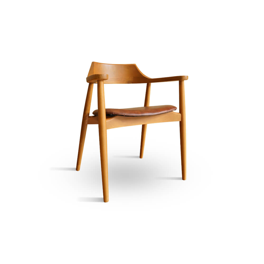 เก้าอี้ทานข้าว ARTIWOOD รุ่น CM01 ไม้สักแท้เบาะหนังพรีเมียม_0