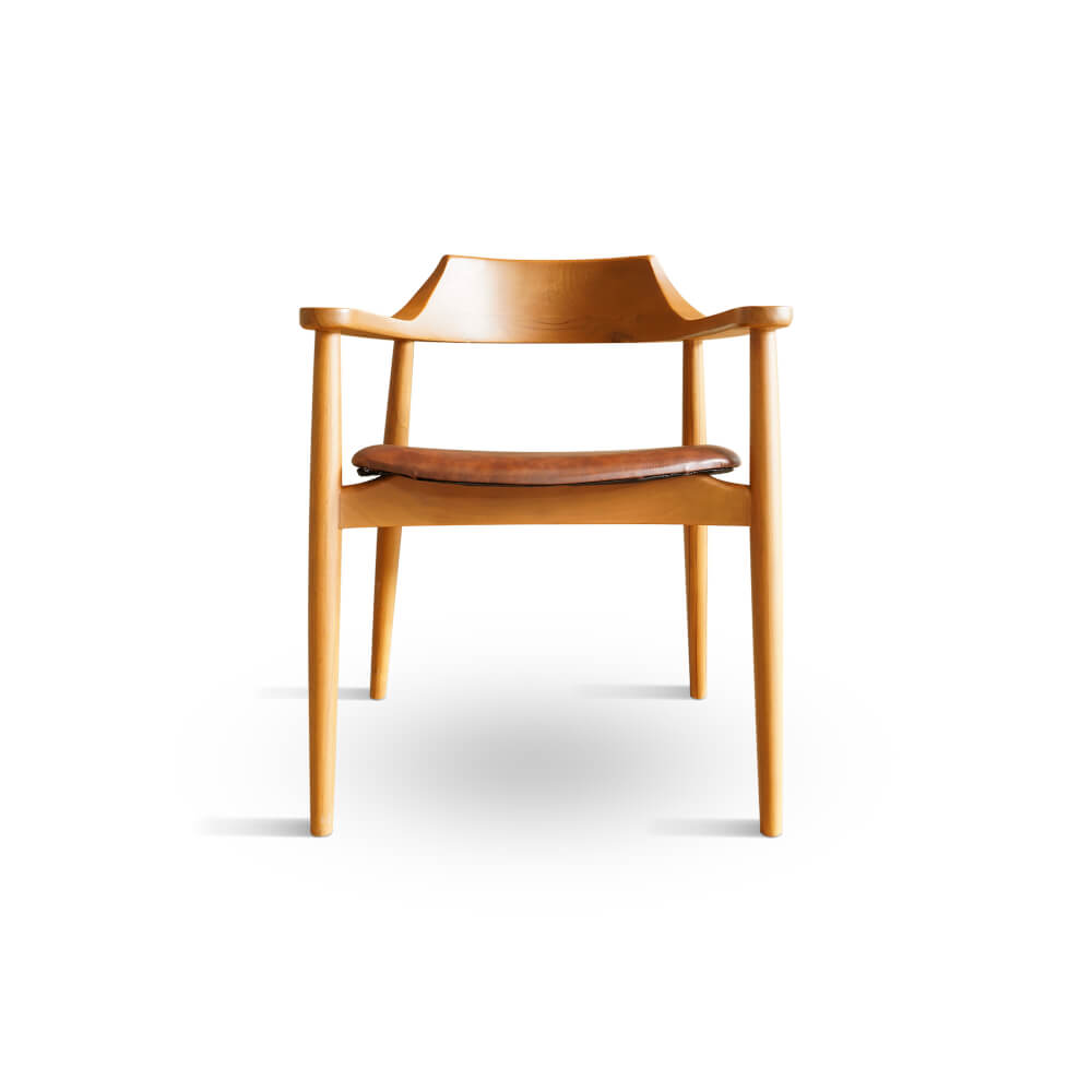 เก้าอี้ทานข้าว ARTIWOOD รุ่น CM01 ไม้สักแท้เบาะหนังพรีเมียม_1