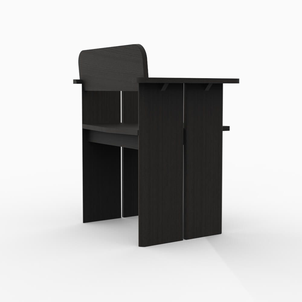 เก้าอี้ทานข้าว ARTIWOOD รุ่น EDGE ไม้สักแท้สีธรรมชาติสไตล์โมเดิร์น