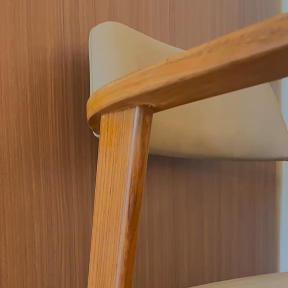 เก้าอี้ทานข้าว ARTIWOOD รุ่น CM02 ไม้สักแท้ เบาะหนังพรีเมียม_4