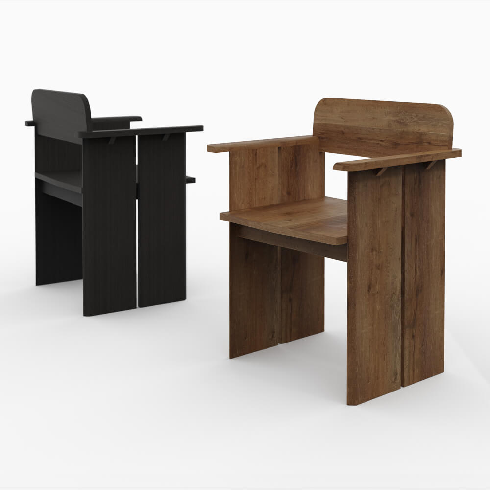 เก้าอี้ทานข้าว ARTIWOOD รุ่น EDGE ไม้สักแท้สีธรรมชาติสไตล์โมเดิร์น