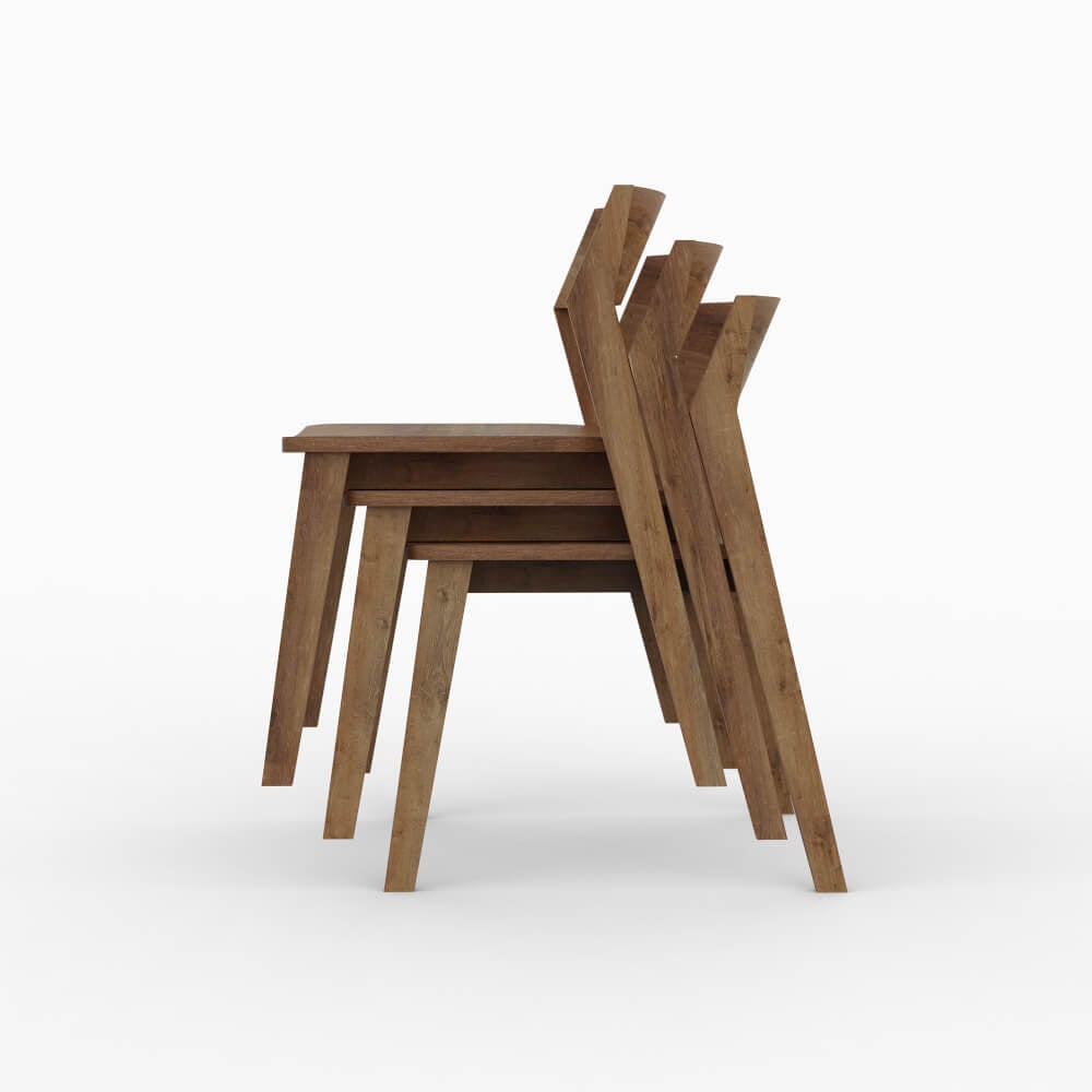 เก้าอี้ทานข้าว ARTIWOOD รุ่น CM06 ไม้สักแท้สีธรรมชาติ