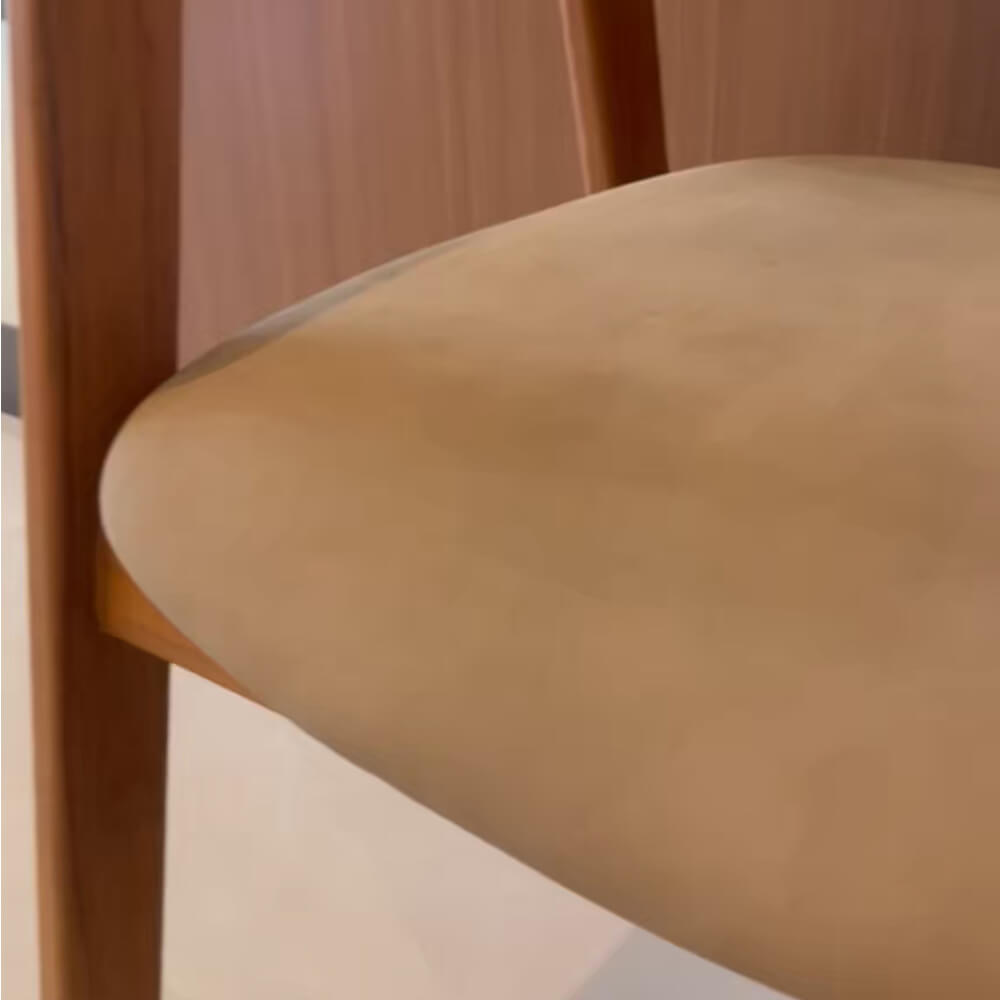 เก้าอี้ทานข้าว ARTIWOOD รุ่น CM02 ไม้สักแท้ เบาะหนังพรีเมียม_6