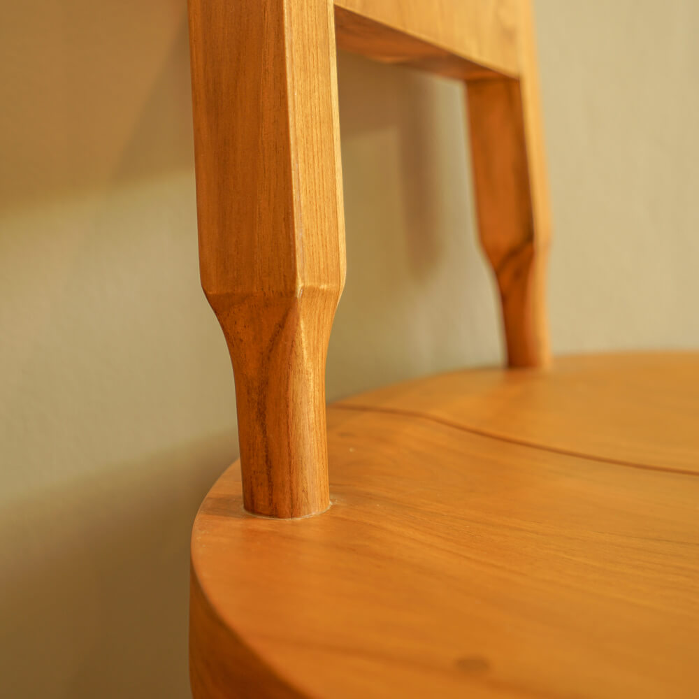 เก้าอี้ทานข้าว ARTIWOOD รุ่น SATO ไม้สักแท้สีธรรมชาติสไตล์โมเดิร์น_8
