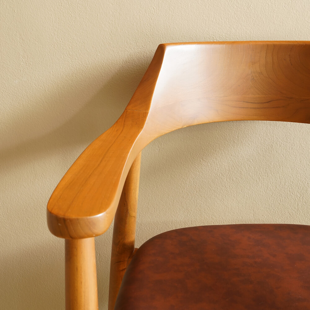 เก้าอี้ทานข้าว ARTIWOOD รุ่น CM01 ไม้สักแท้เบาะหนังพรีเมียม_8