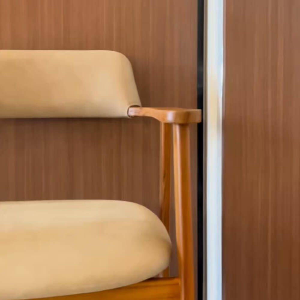 เก้าอี้ทานข้าว ARTIWOOD รุ่น CM02 ไม้สักแท้ เบาะหนังพรีเมียม_8