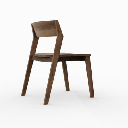 เก้าอี้ทานข้าว ARTIWOOD รุ่น CM06 ไม้สักแท้สีธรรมชาติ_2