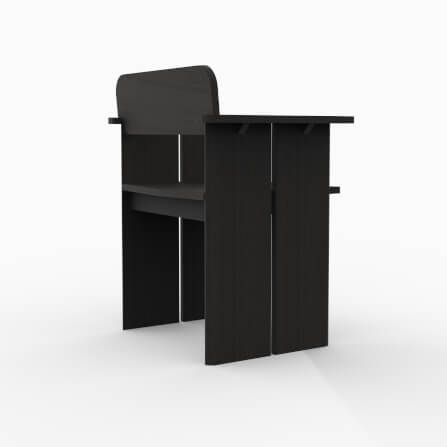 เก้าอี้ทานข้าว ARTIWOOD รุ่น EDGE ไม้สักแท้สีธรรมชาติสไตล์โมเดิร์น_3