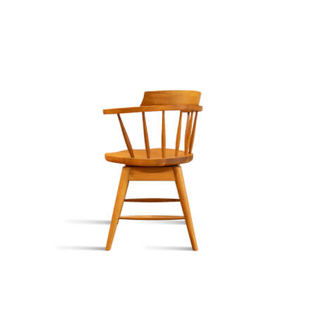 เก้าอี้ทานข้าวหมุนได้ ARTIWOOD รุ่น CM04 สีไม้สักธรรมชาติ_4